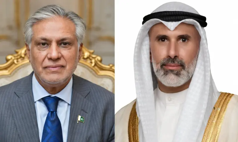 Dar, Kuwaiti FM discuss Middle East crisis, back diplomacy on Hormuz tensions