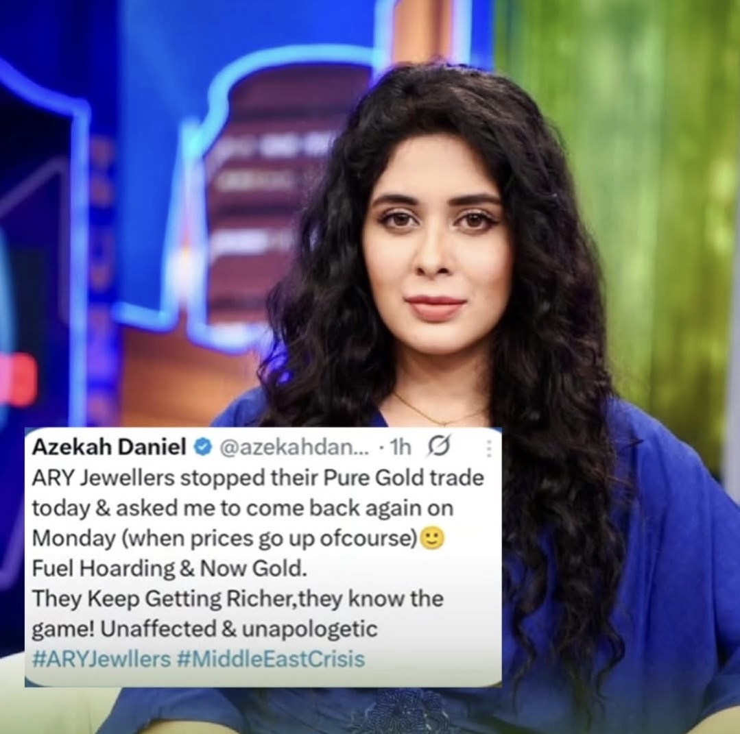 Actress Azekah Daniel alleges gold hoarding after ARY traders pause sales until Monday 
