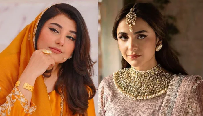 Javeria Saud faces backlash over wrong Yumna Zaidi photo on Eid show