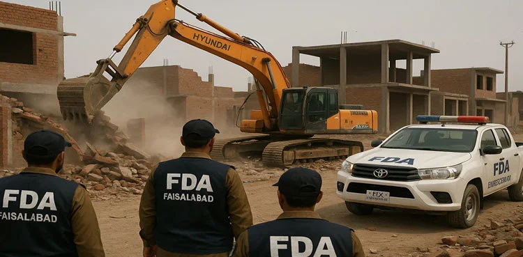 FDA tears down illegal housing project on Narwala Road