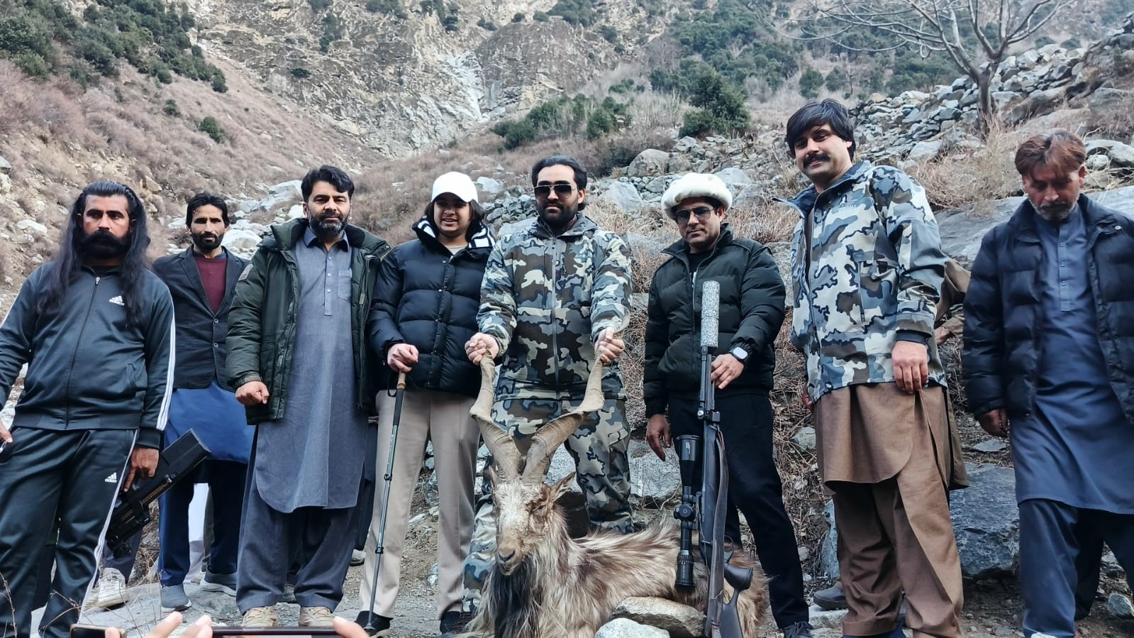 Young hunter makes history with first legal Kashmiri Markhor hunt in Swat Valley   