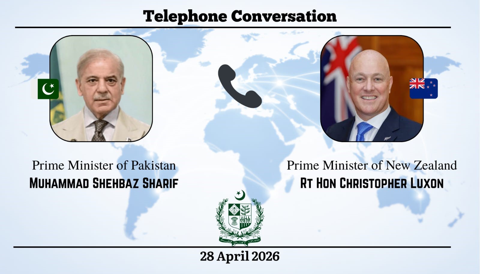 PM Shehbaz, New Zealand counterpart discuss ME situation, stress peace efforts