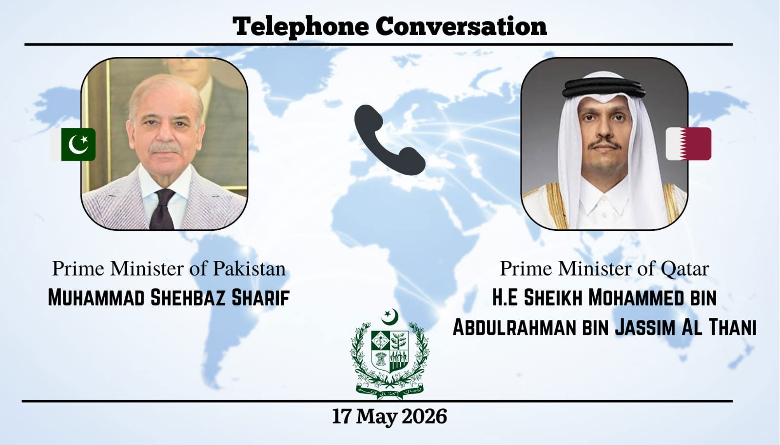 PM thanks Qatar for support to Pakistan-led peace efforts in key diplomatic call