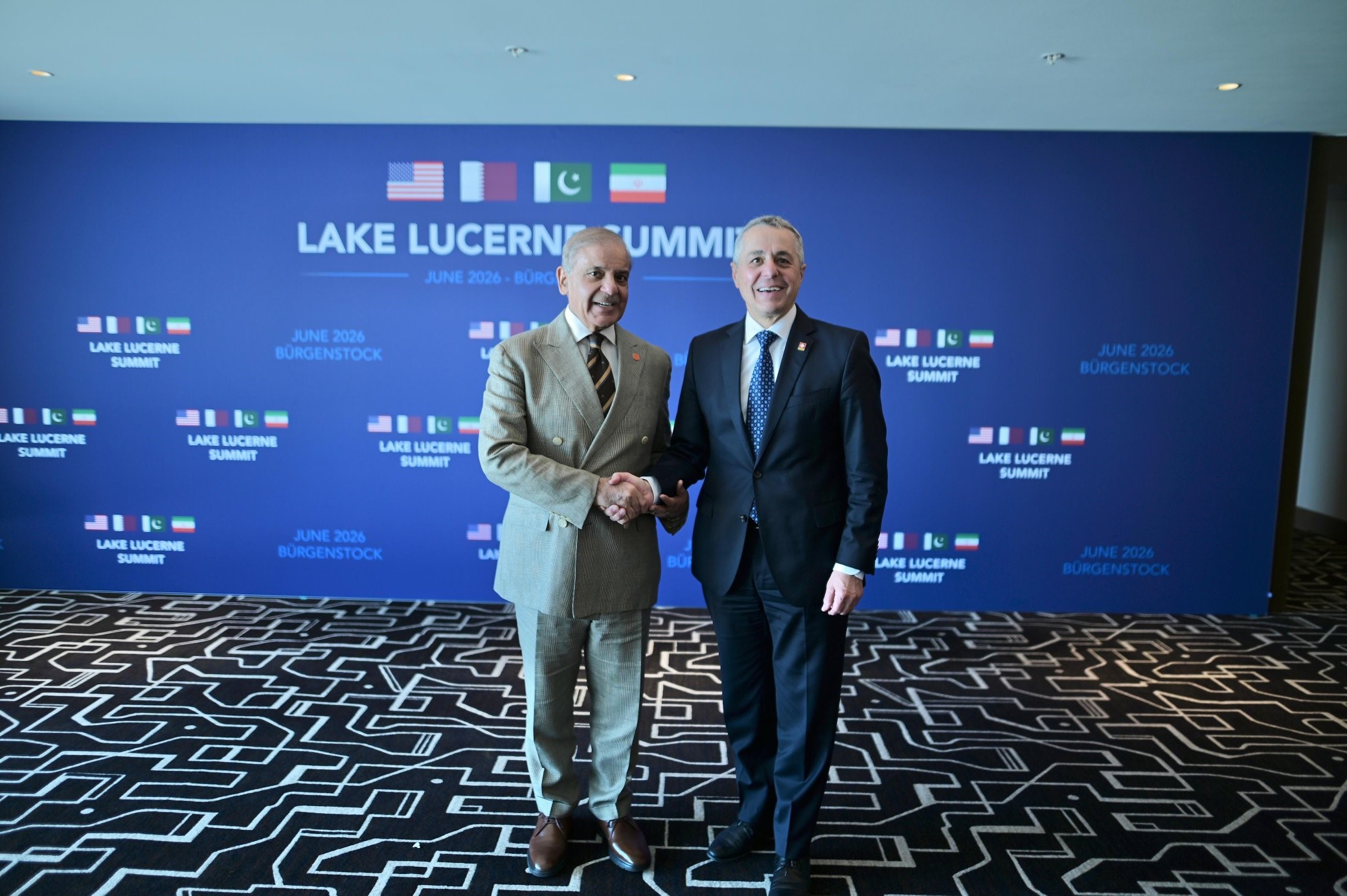 Cassis meets PM Shehbaz in Bürgenstock as Pakistan-Brokered Iran–US peace track advances