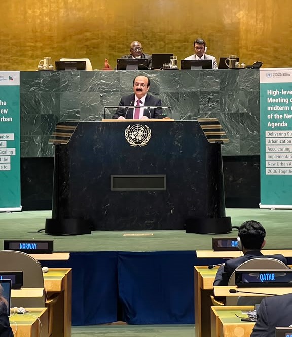 Pakistan urges climate-resilient, youth-led urban transformation at UN High-Level Meeting