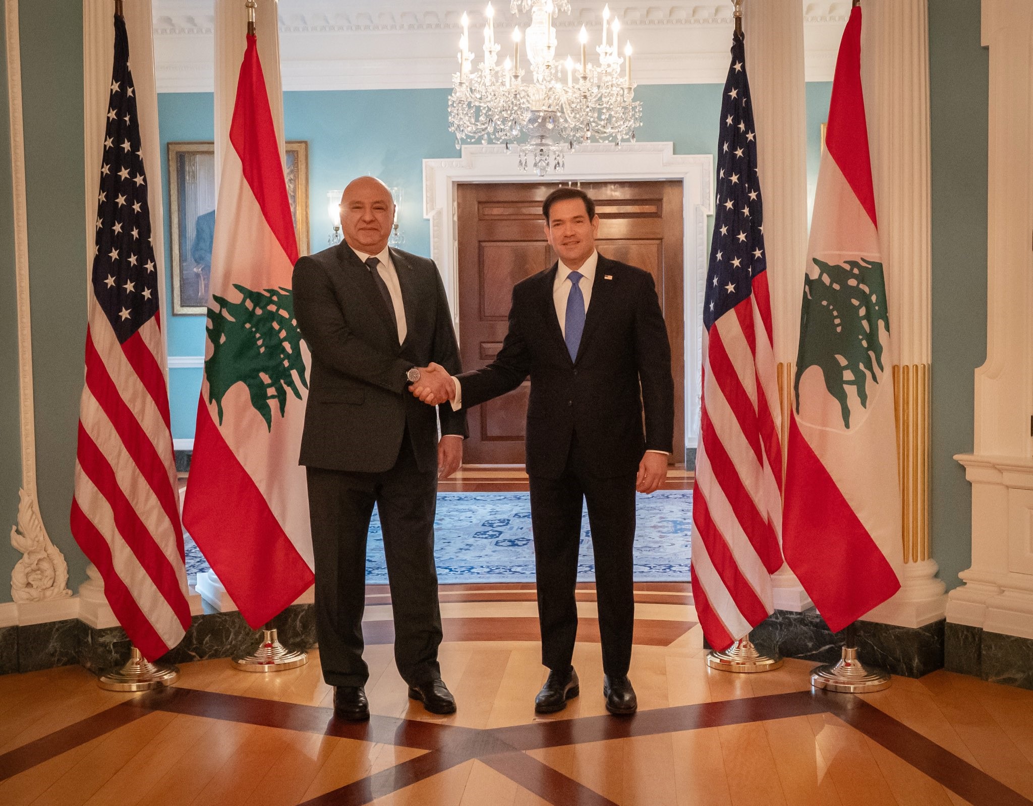 Rubio meets Lebanon's president, discusses Israel-Lebanon framework agreement