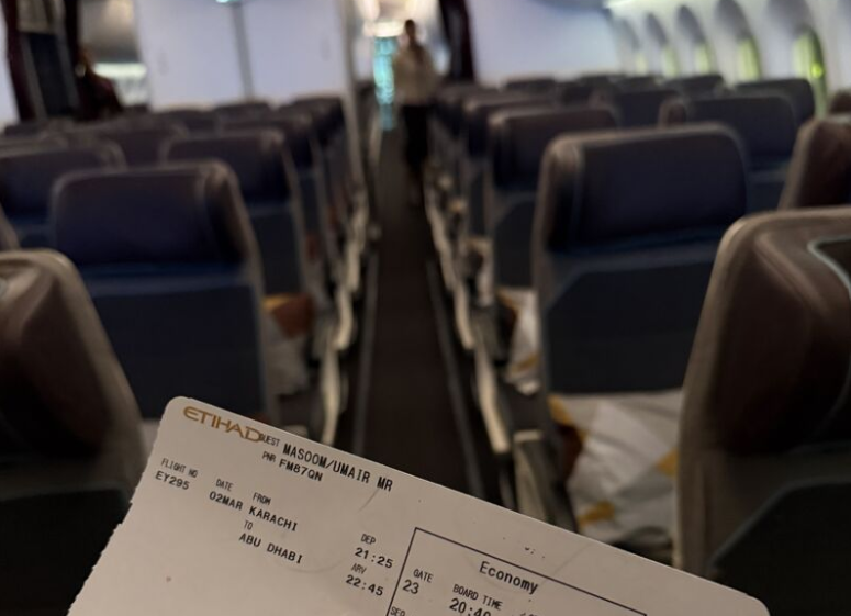 Only Six Passengers on First Etihad Flight from Pakistan, Myco Founder Reflects on “Risky” UAE Return