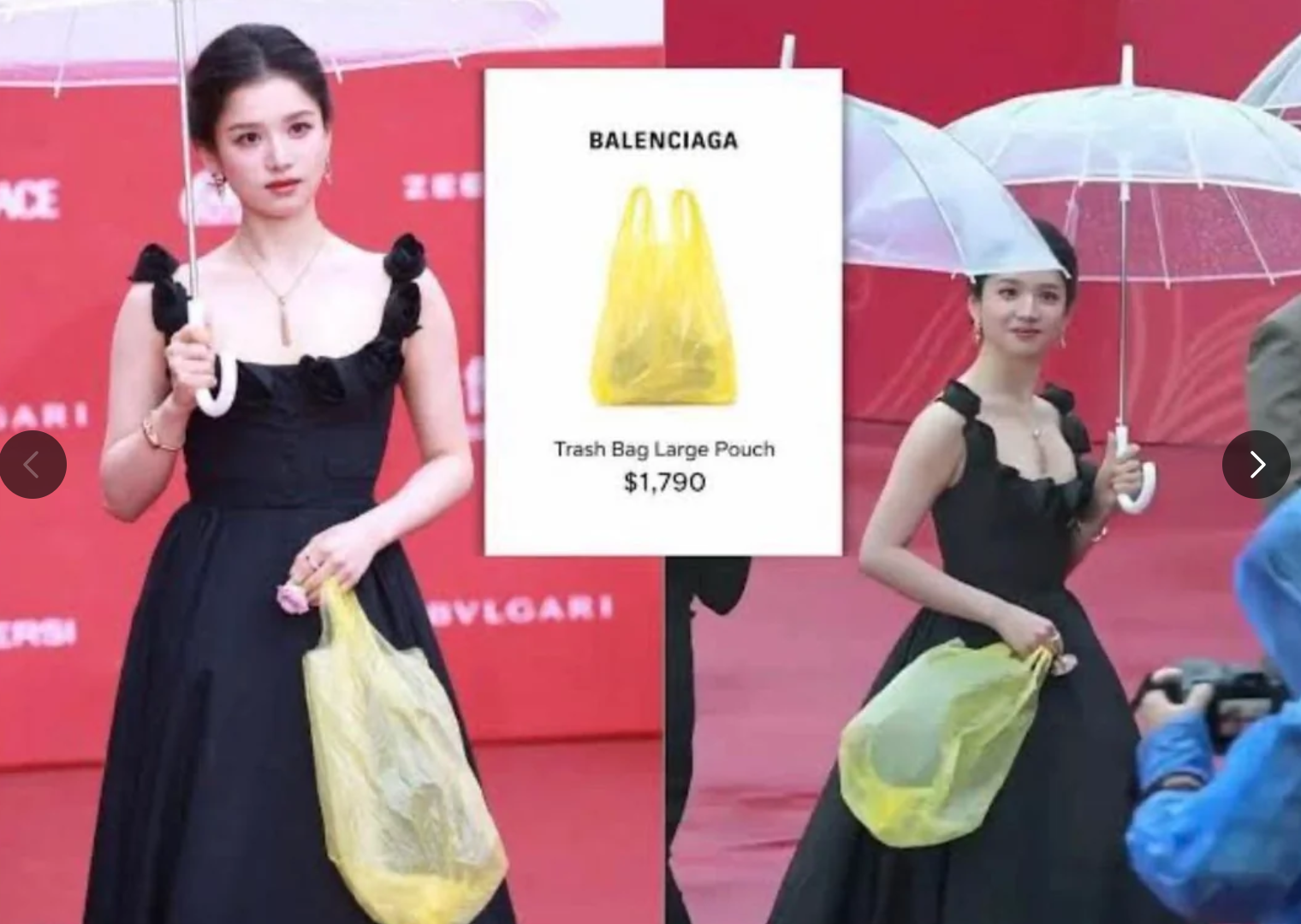 $1,790 for a shopper? Chinese actress has the internet buzzing with her red carpet look
