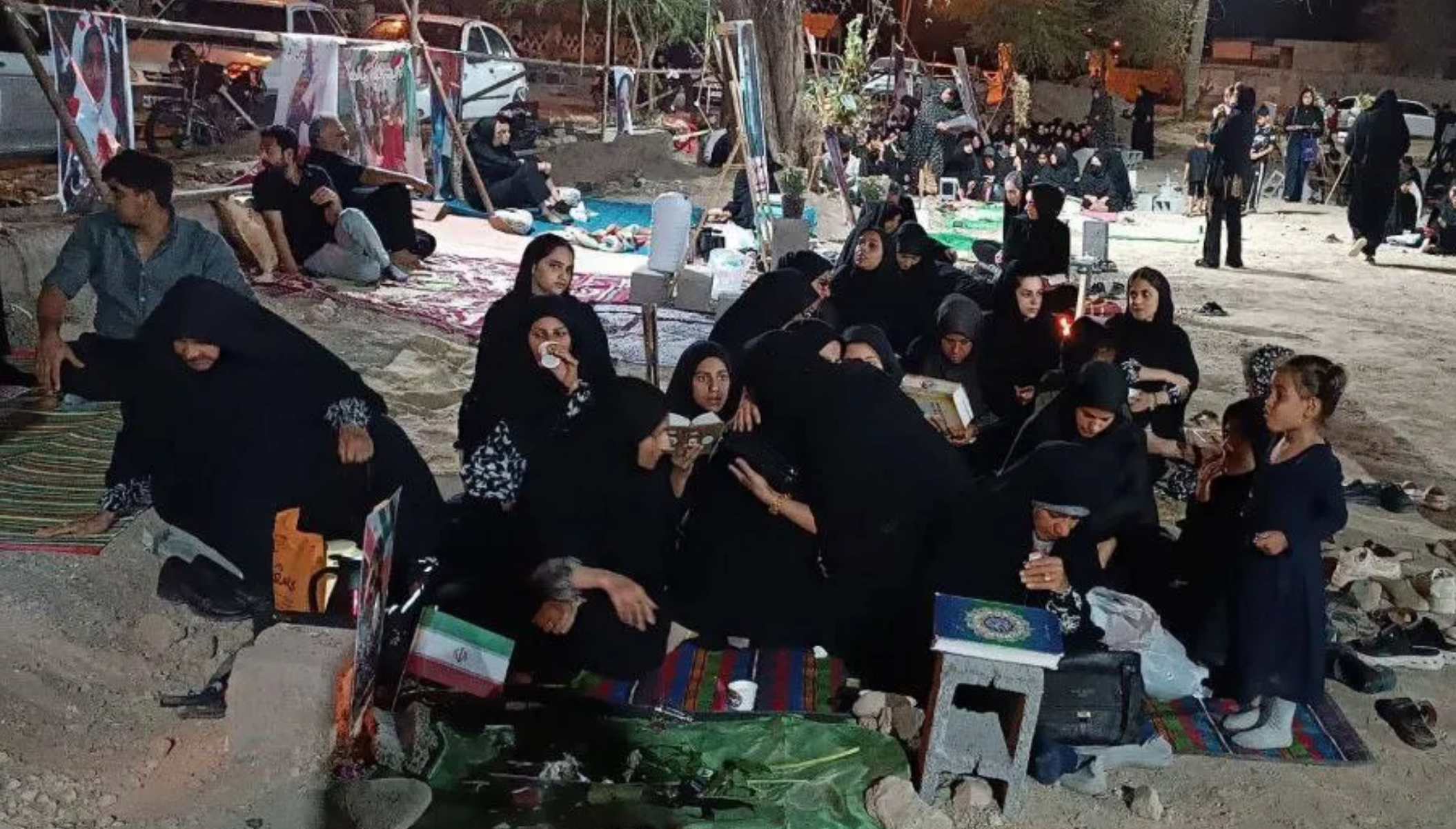 Iranian parents refuse to leave cemetery, spending nights beside children killed in US missile attack