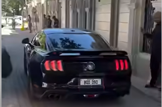 Defence Minister Khawaja Asif seen driving Ford Mustang GT in viral video