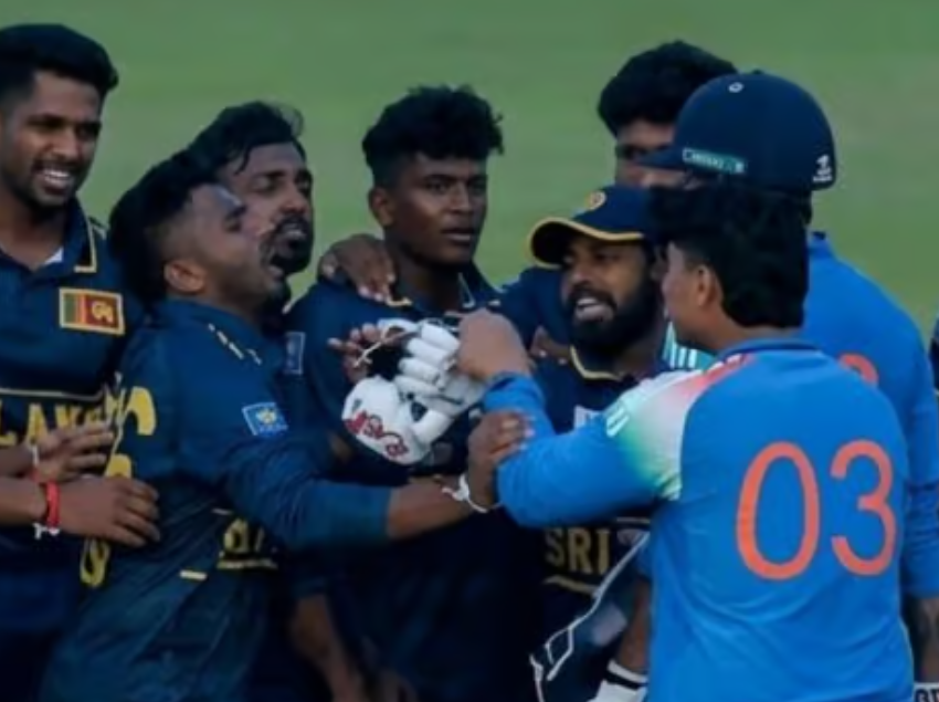 WATCH: Vaibhav Suryavanshi from India A pushes Sri Lanka A player after Super Over defeat