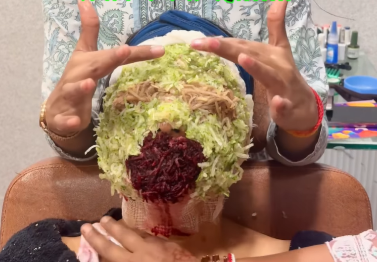 Deconstructed salad facial is the most unhinged facial treatment going viral 