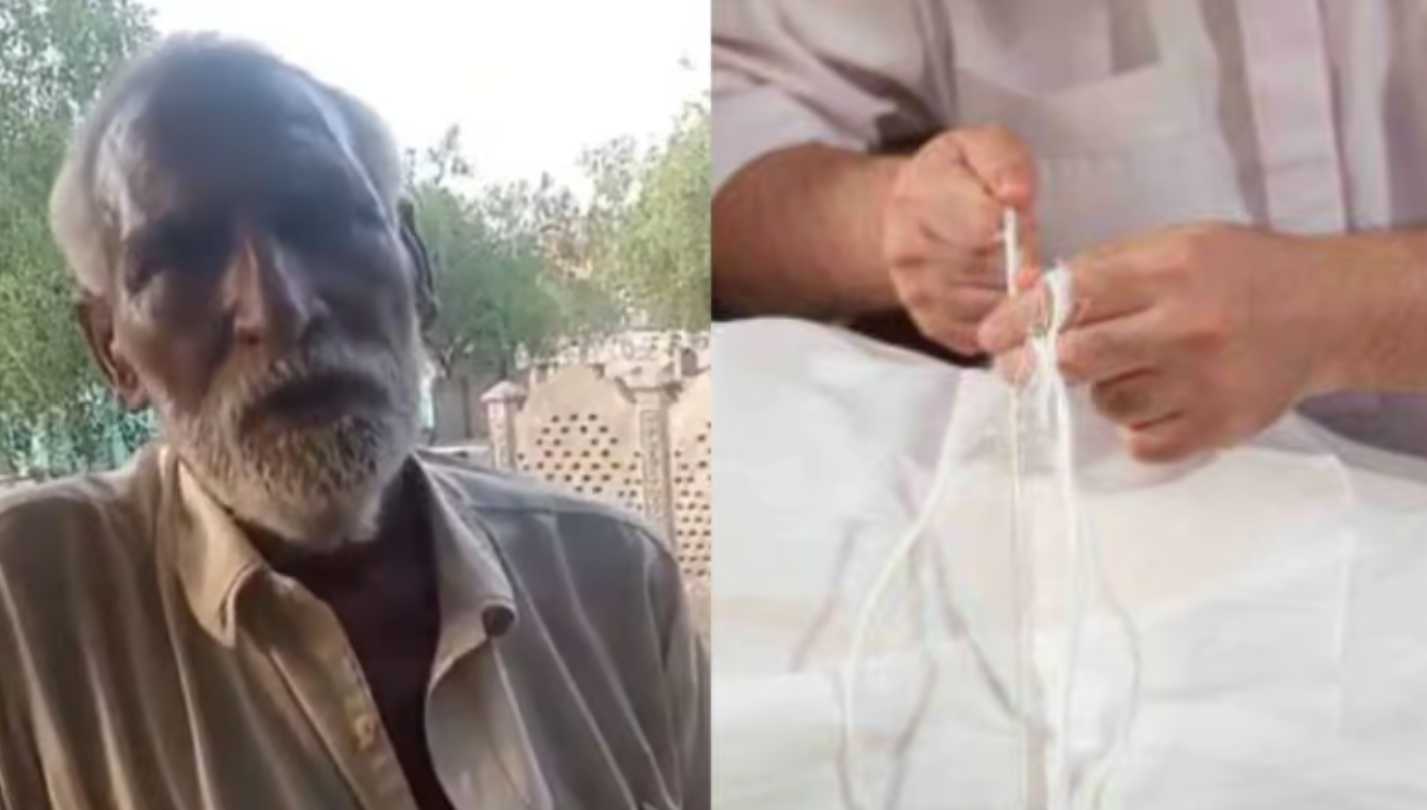VIDEO: Father tries to bury son without kafan after poverty leaves him with nothing