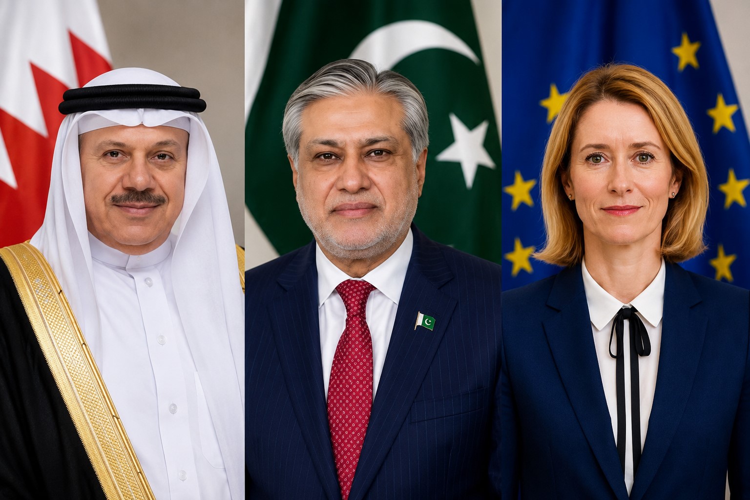 Dar confers with EU's Kallas, Bahrain FM as Iran-US ceasefire frays