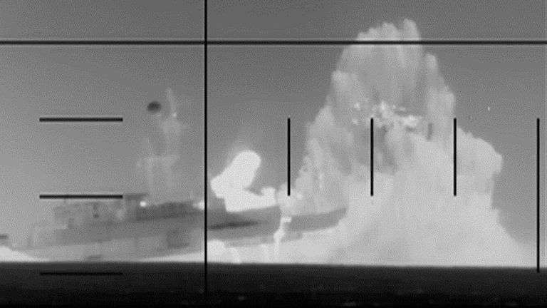 VIDEO: Pentagon footage shows moment US strike destroyed Iranian warship 