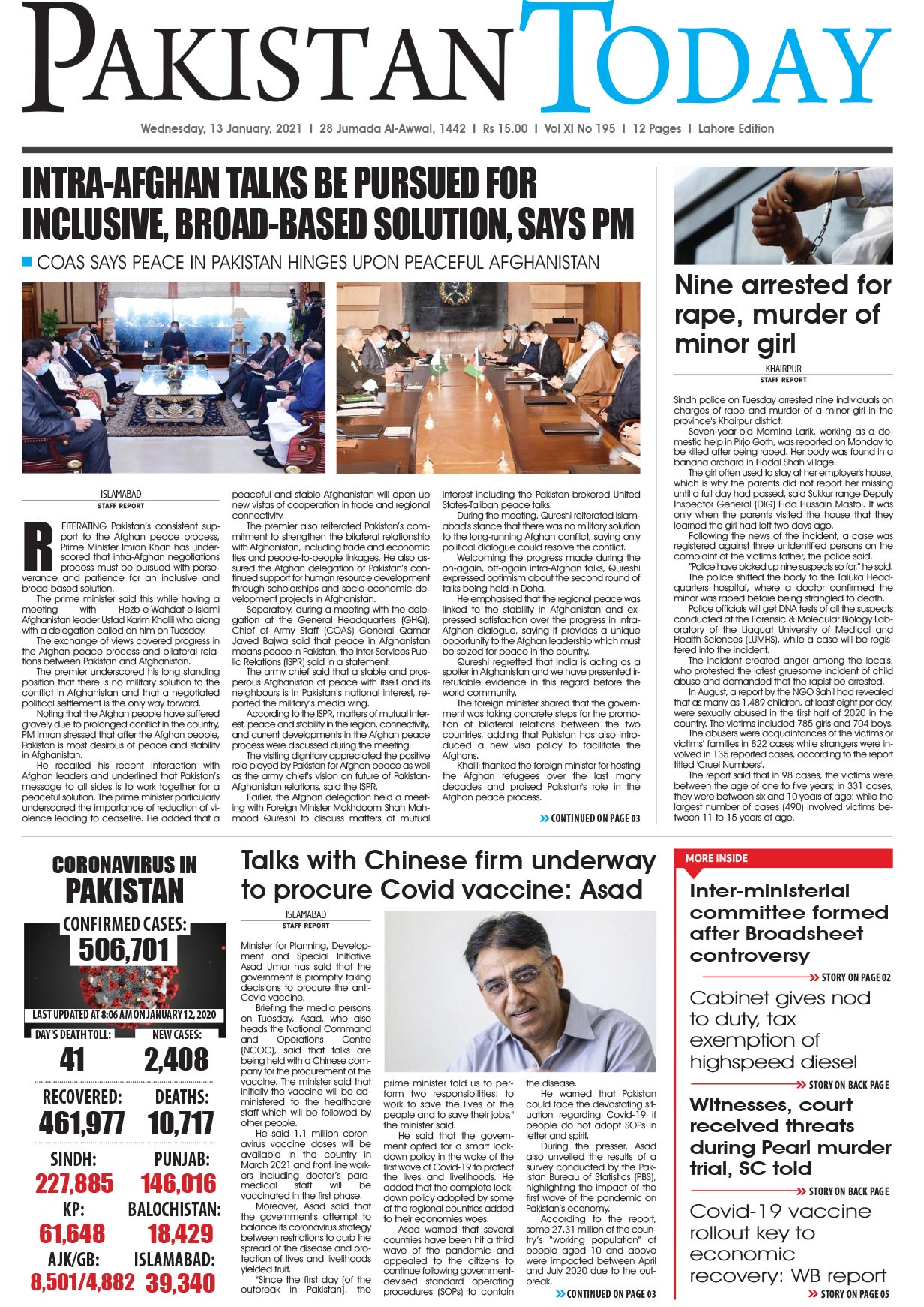 Epaper – January 13 KHI 2021