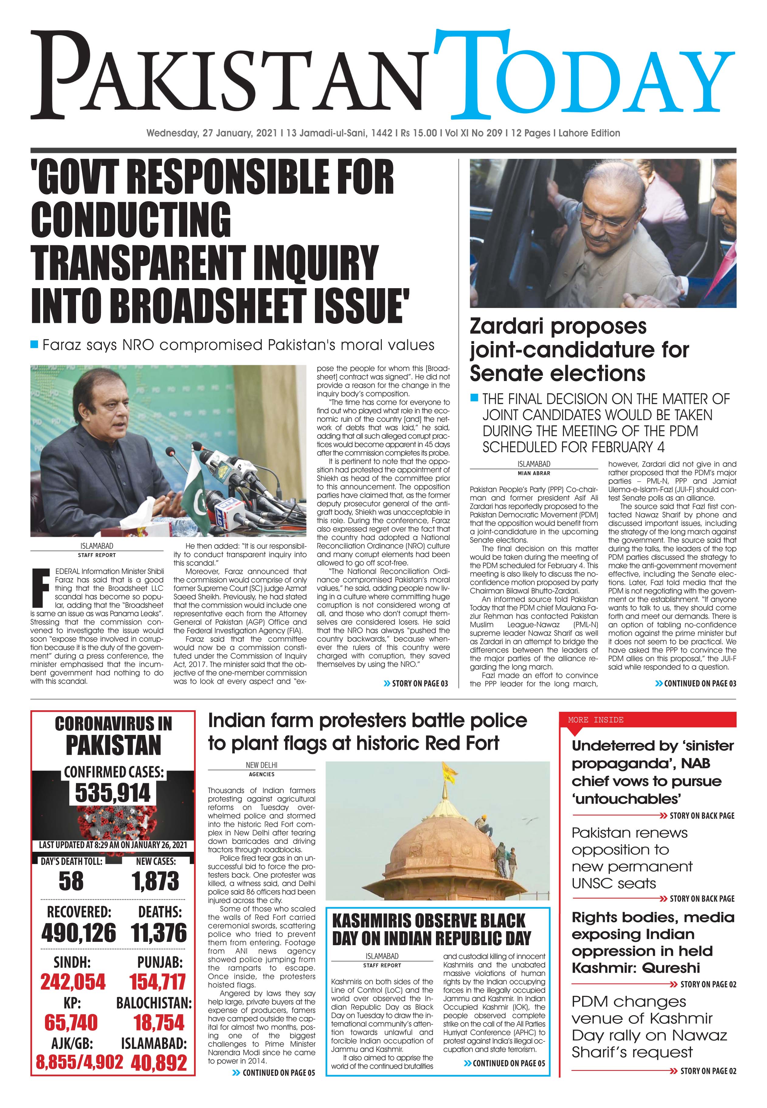 Epaper – January 27 KHI 2021