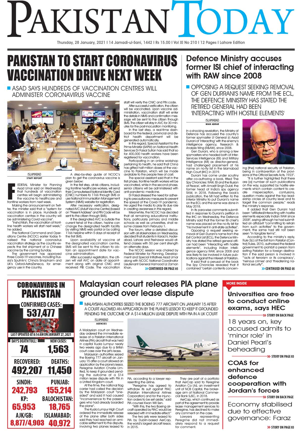 Epaper – January 28 KHI 2021