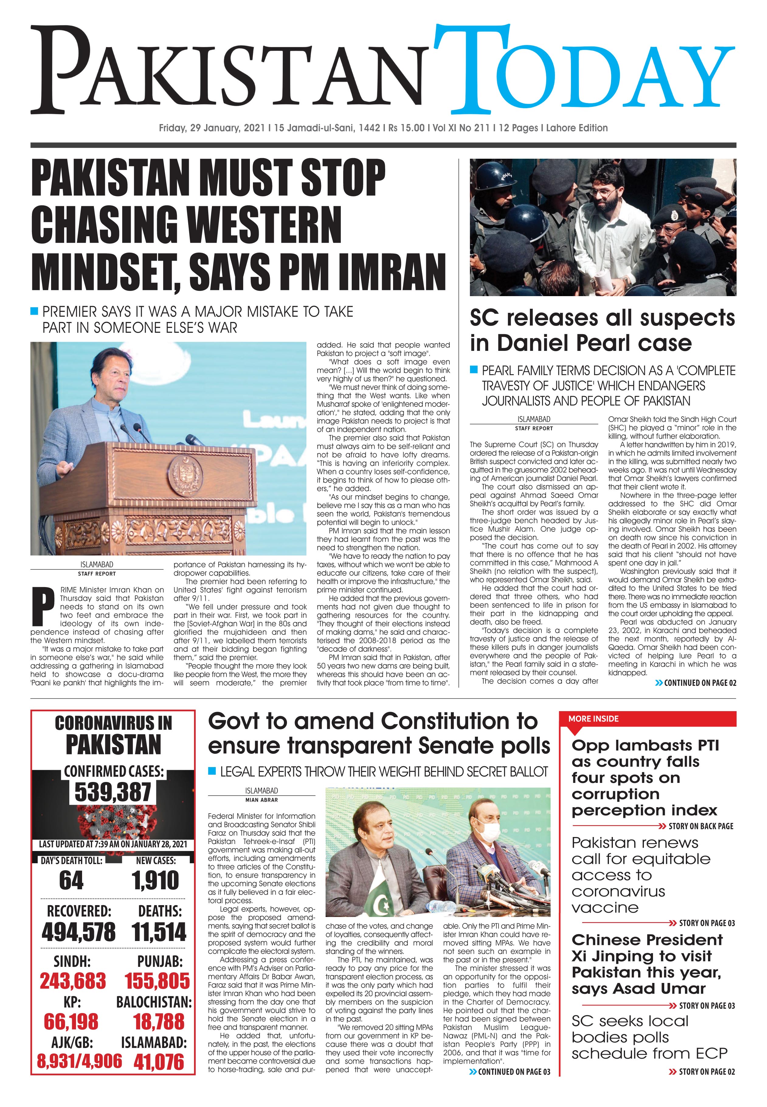 Epaper – January 29 KHI 2021