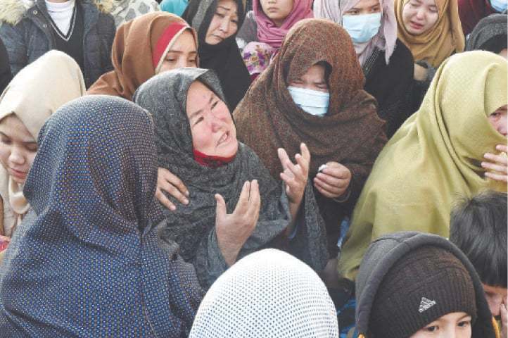 Families of Mach carnage victims continue sit-in for third day