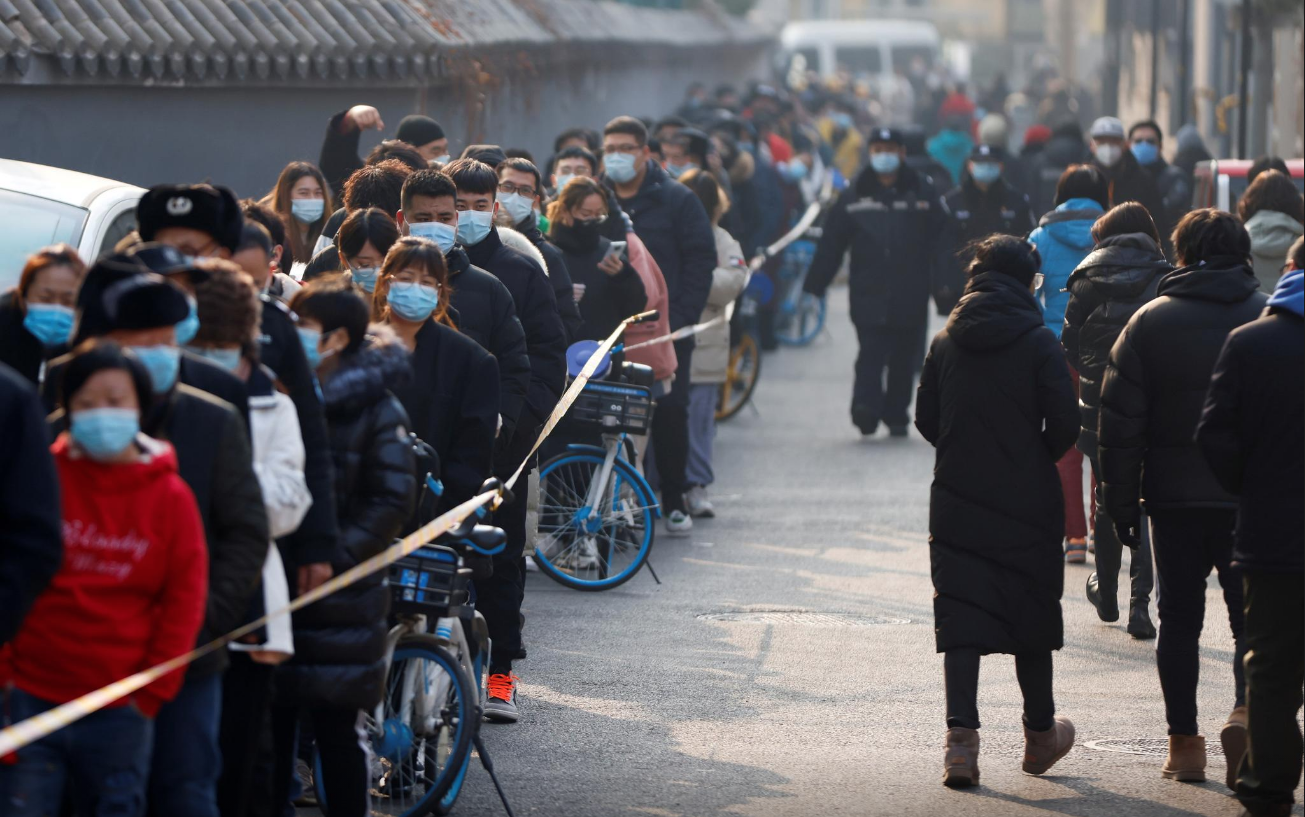 Long queues as China's capital launches mass virus tests