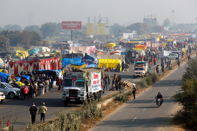 Tractors to Twitter: India's protesting farmers battle on highway, online
