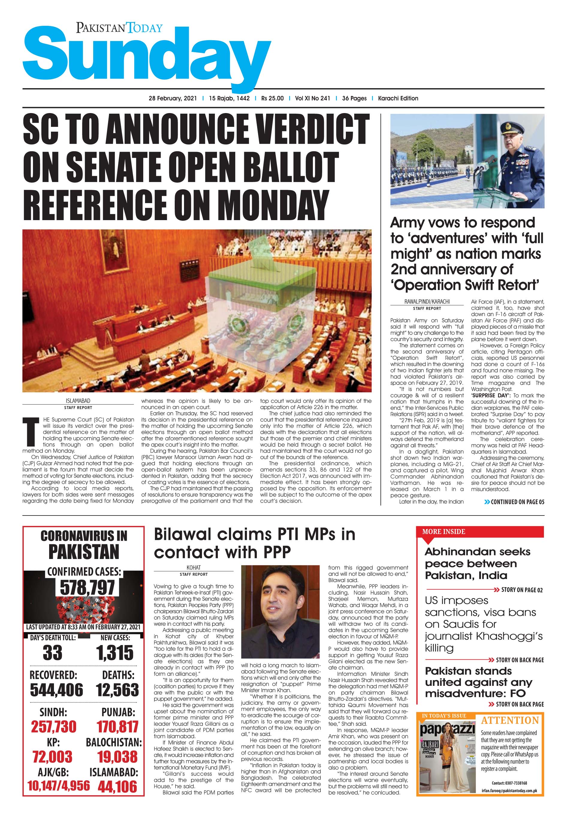 Epaper – February 28 KHI 2021