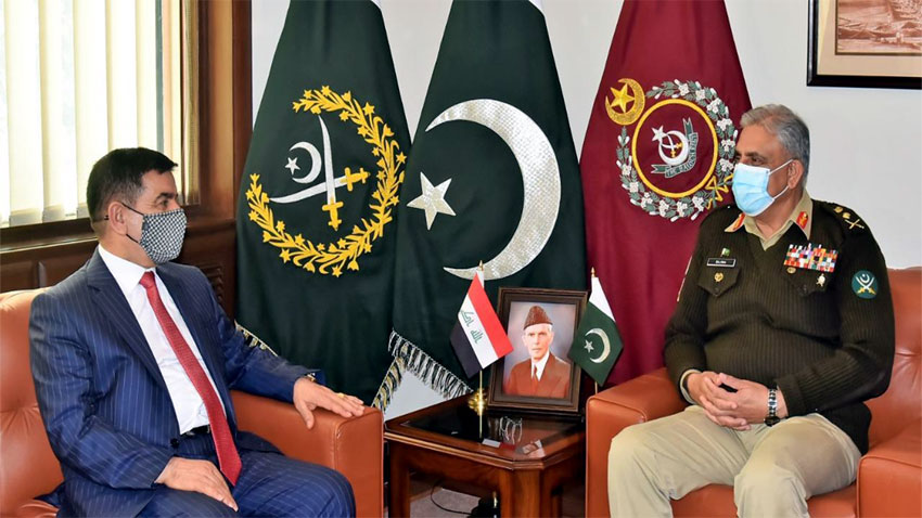 COAS, Iraqi minister discuss steps to enhance defence collaboration