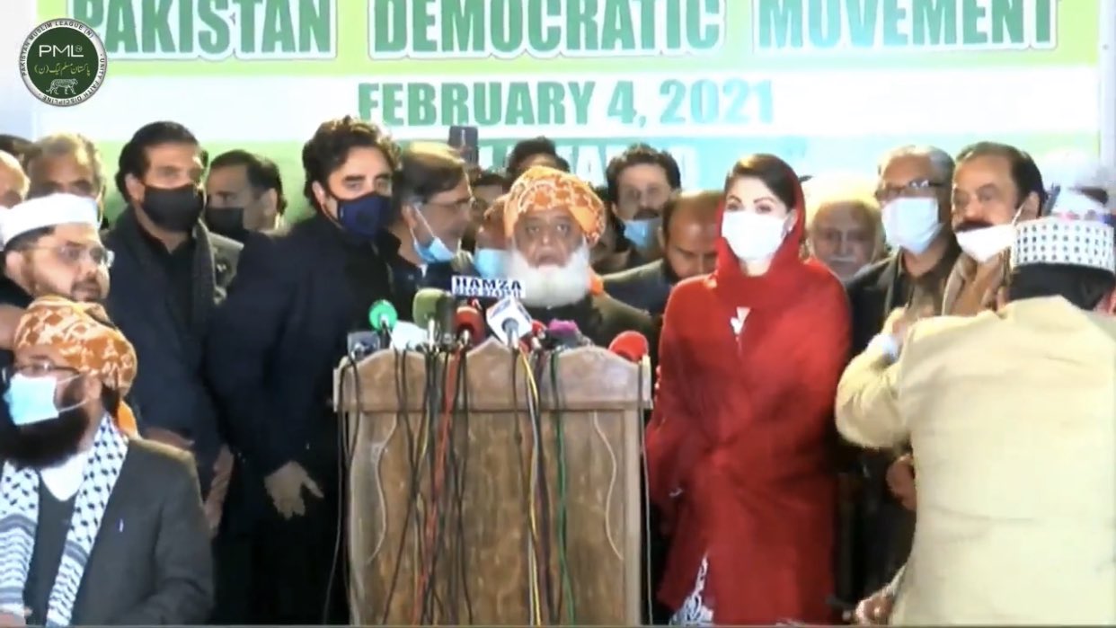 PDM announces long march, will contest elections jointly