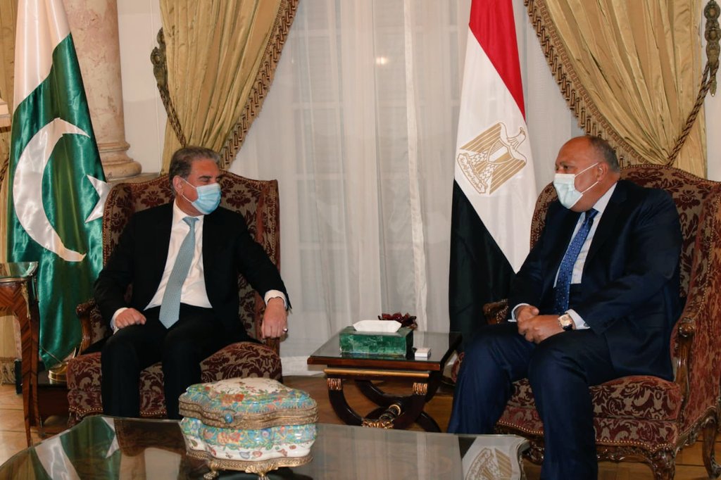 Qureshi, Shoukry discuss ways to strengthen bilateral ties