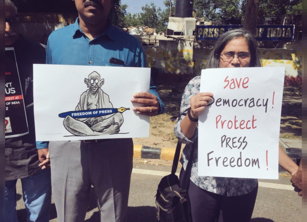 Indian journalists accused of sedition over protest reporting