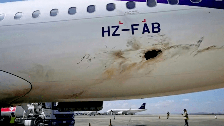 Houthis' attack on Saudi airport sets plane on fire