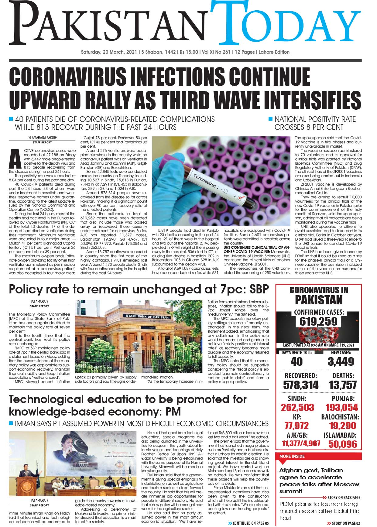 Epaper – March 20 LHR 2021