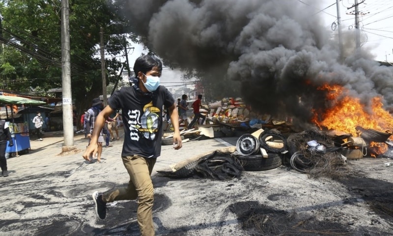 Troops fire at funeral as Myanmar mourns bloodiest day since coup