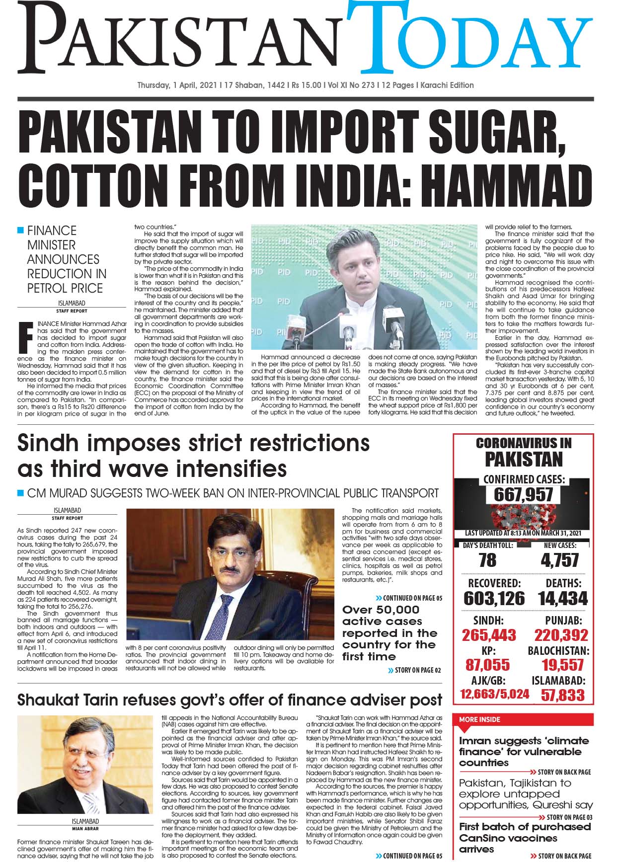Epaper – April 1 KHI 2021