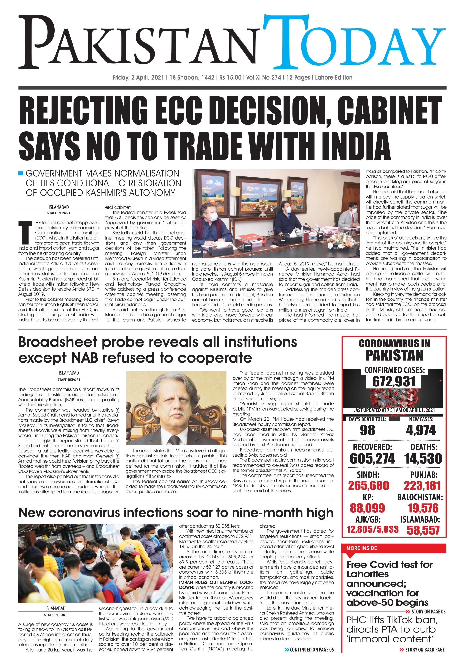 Epaper – April 2 LHR 2021
