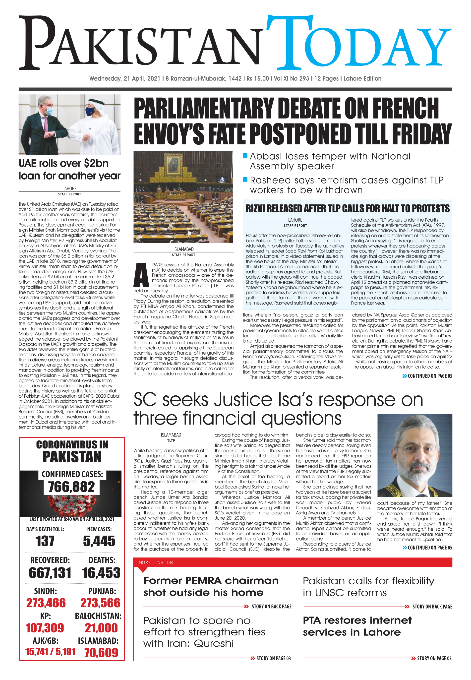 Epaper – April 21 LHR 2021