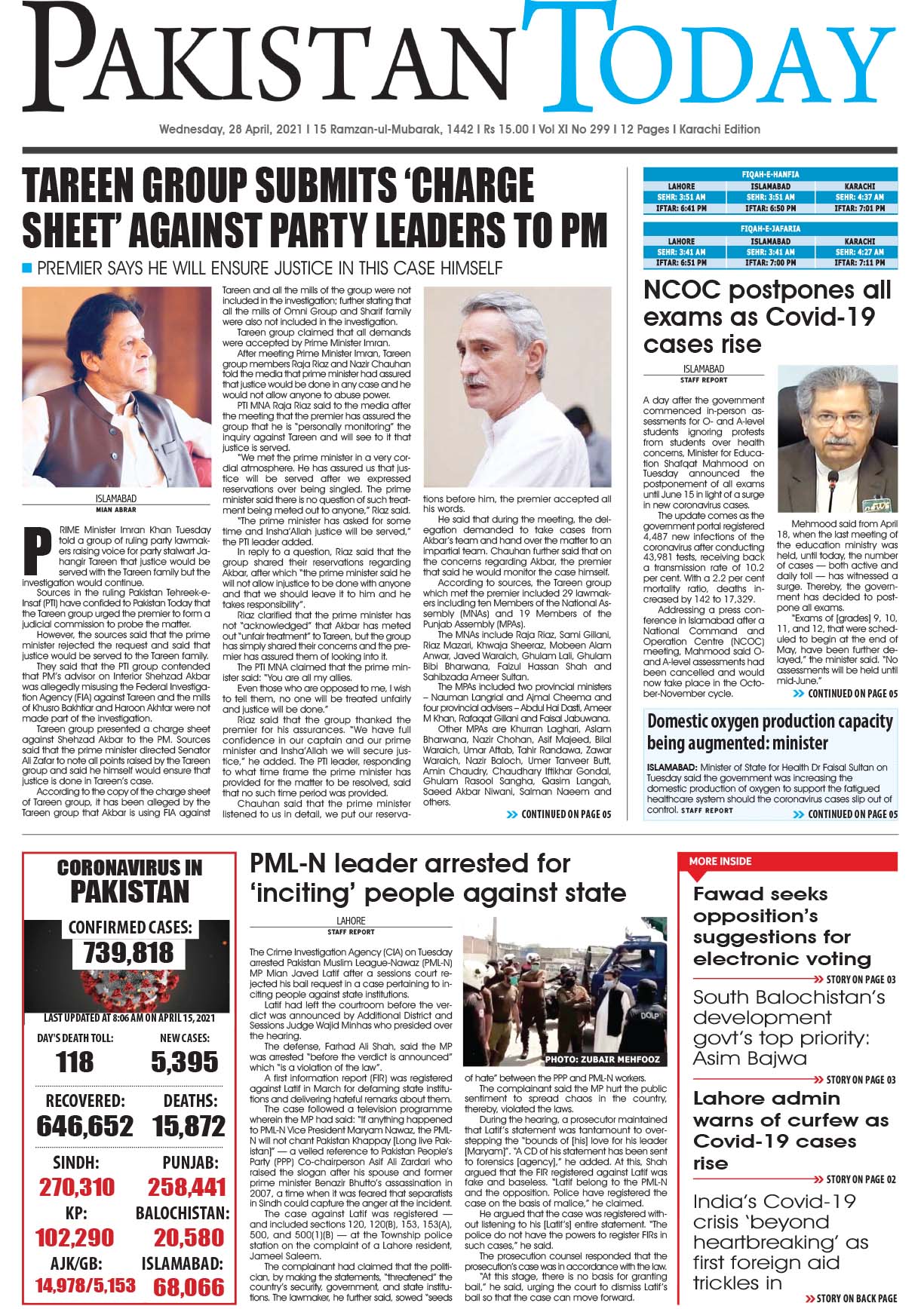 Epaper – April 28 KHI 2021