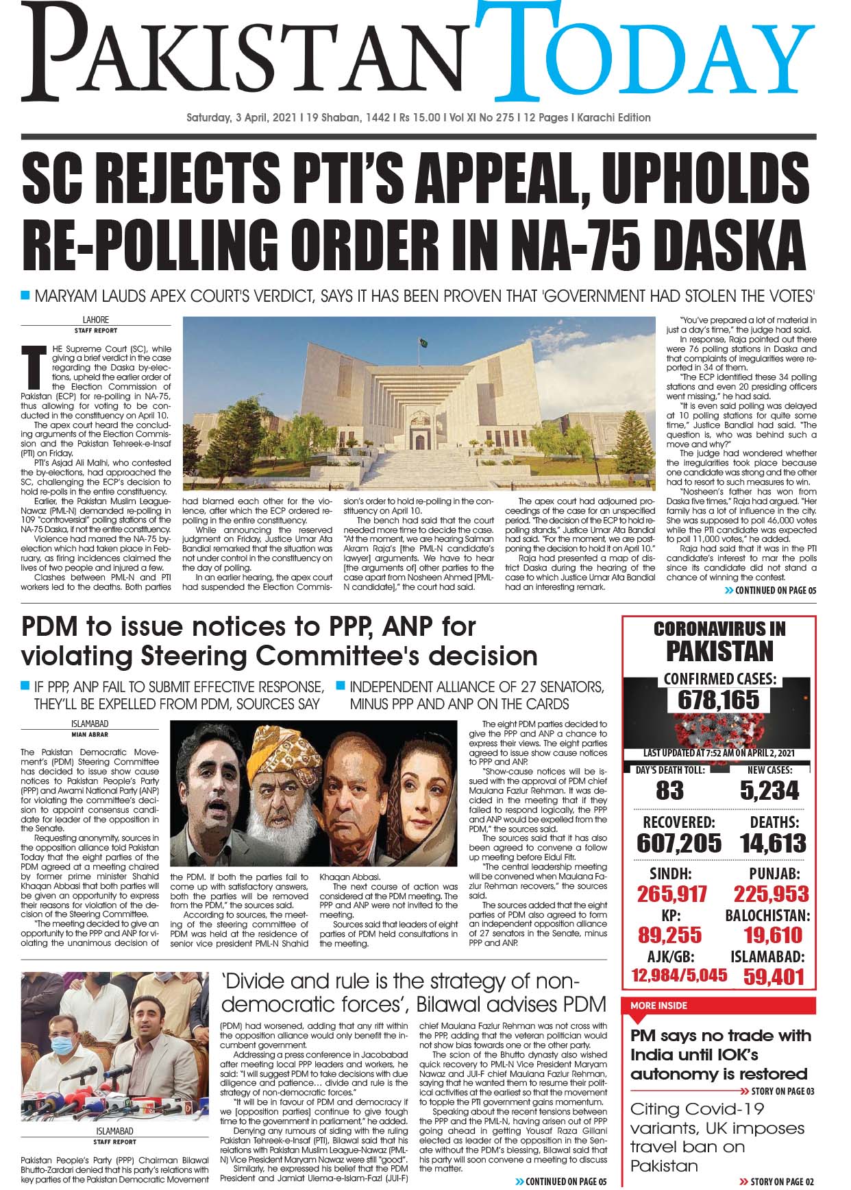 Epaper – April 3 KHI 2021