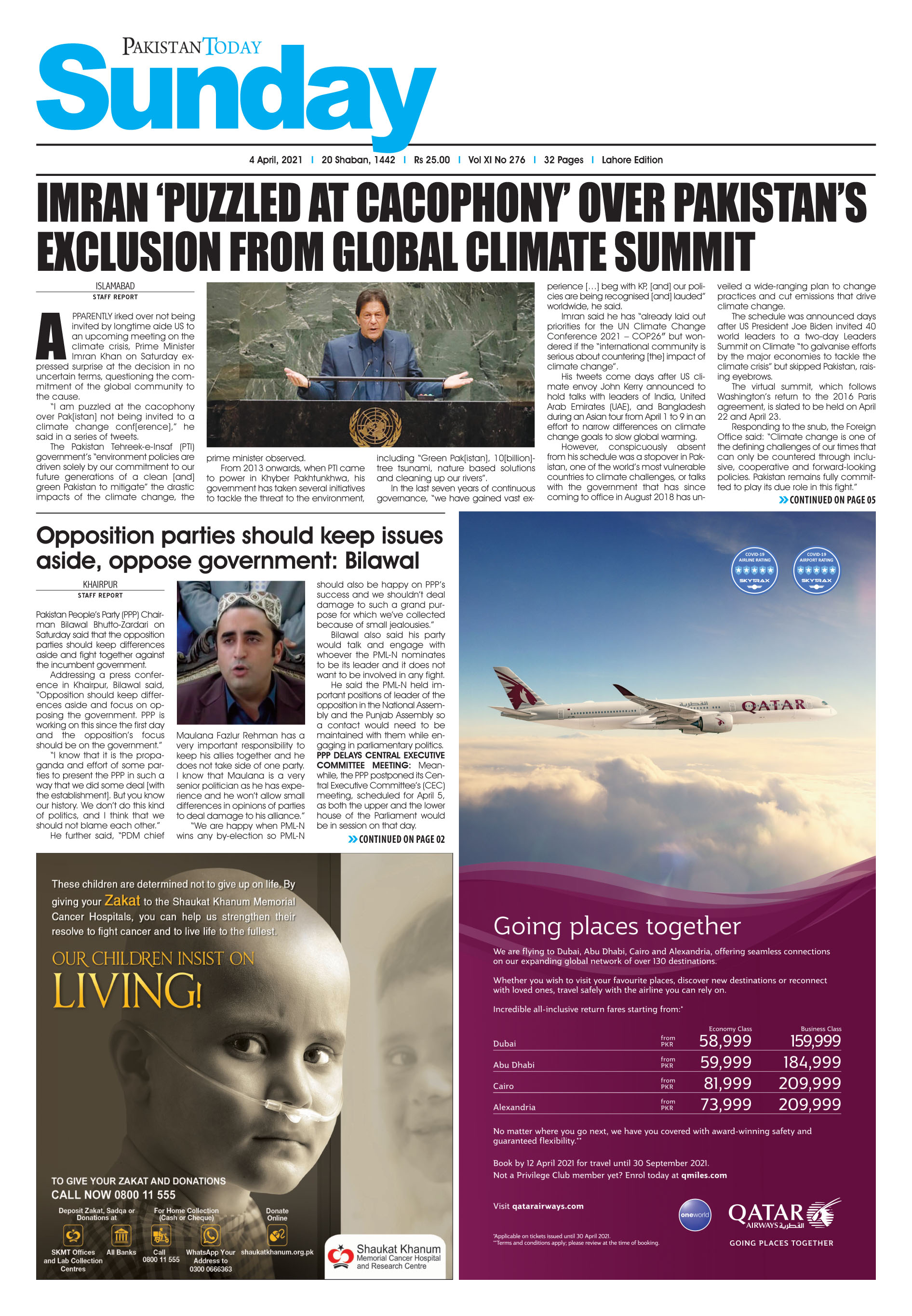 Epaper – April 4 LHR 2021