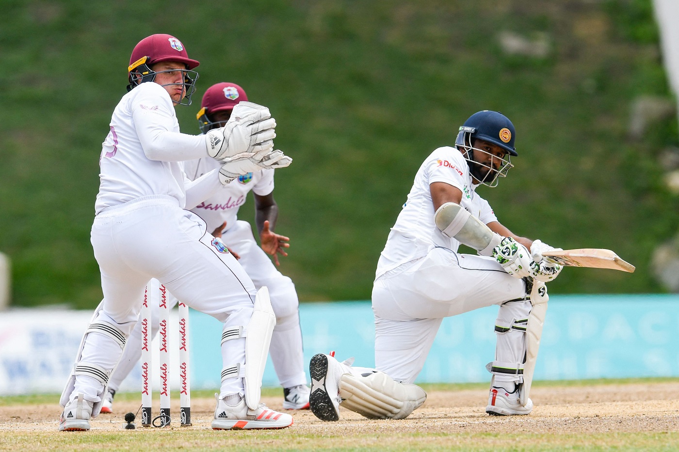 Karunaratne solid as Sri Lanka, rain frustrate West Indies