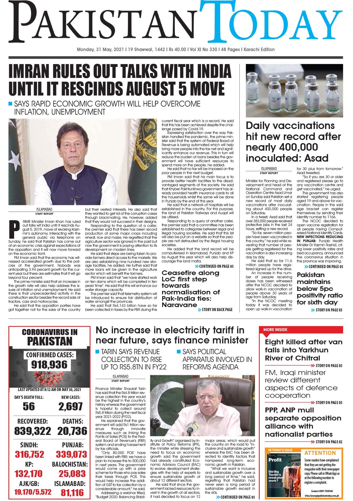Epaper – May 31 KHI 2021