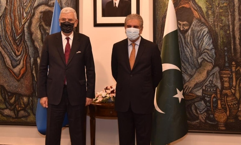 FM, UNGA president discuss issues including Palestine, Kashmir