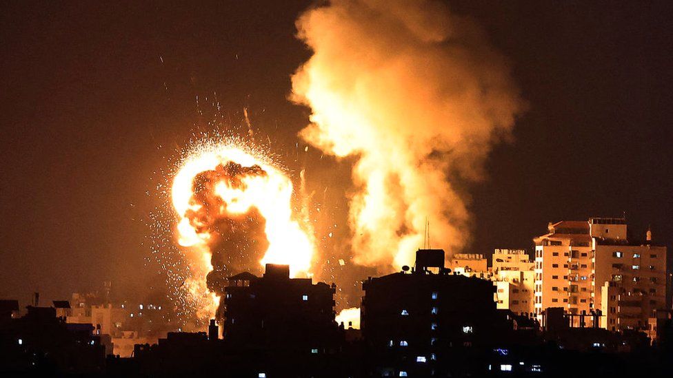 Israel strikes Hamas sites in Gaza in first attack since May fighting