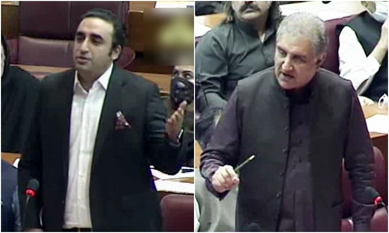 Bilawal, Qureshi trade barbs in NA session