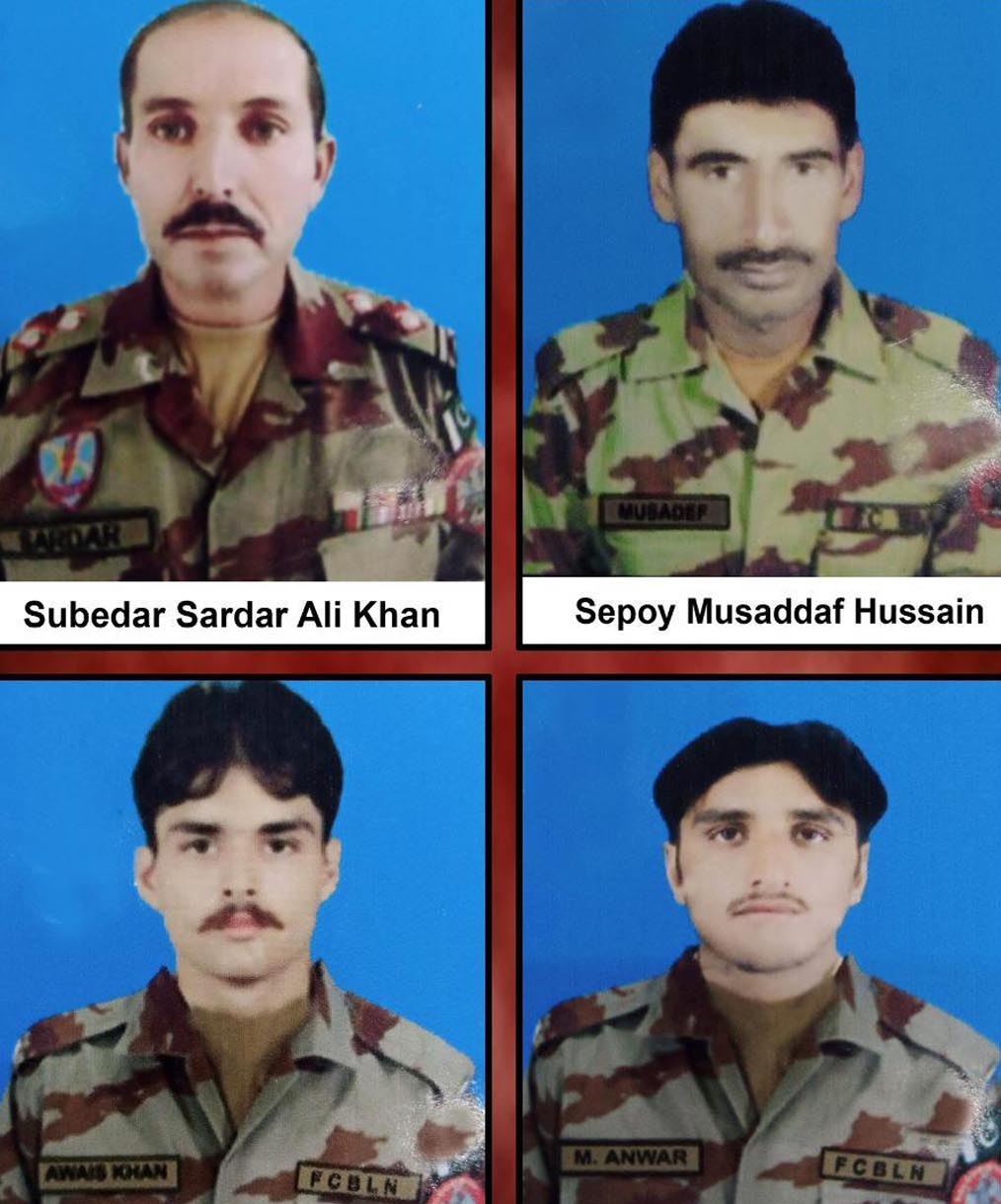 Four FC troops martyred in terrorist attack in Quetta