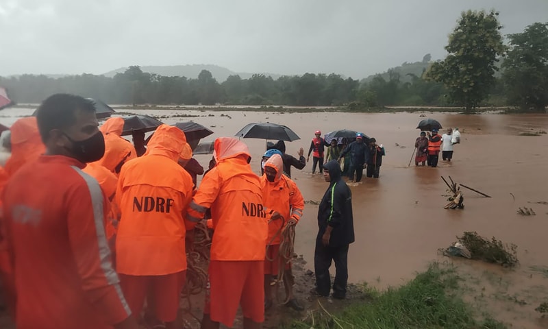 Landslides in western India kill 32, while floods trap more
