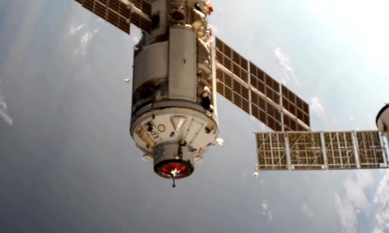International Space Station thrown out of control by misfire of Russian module: NASA