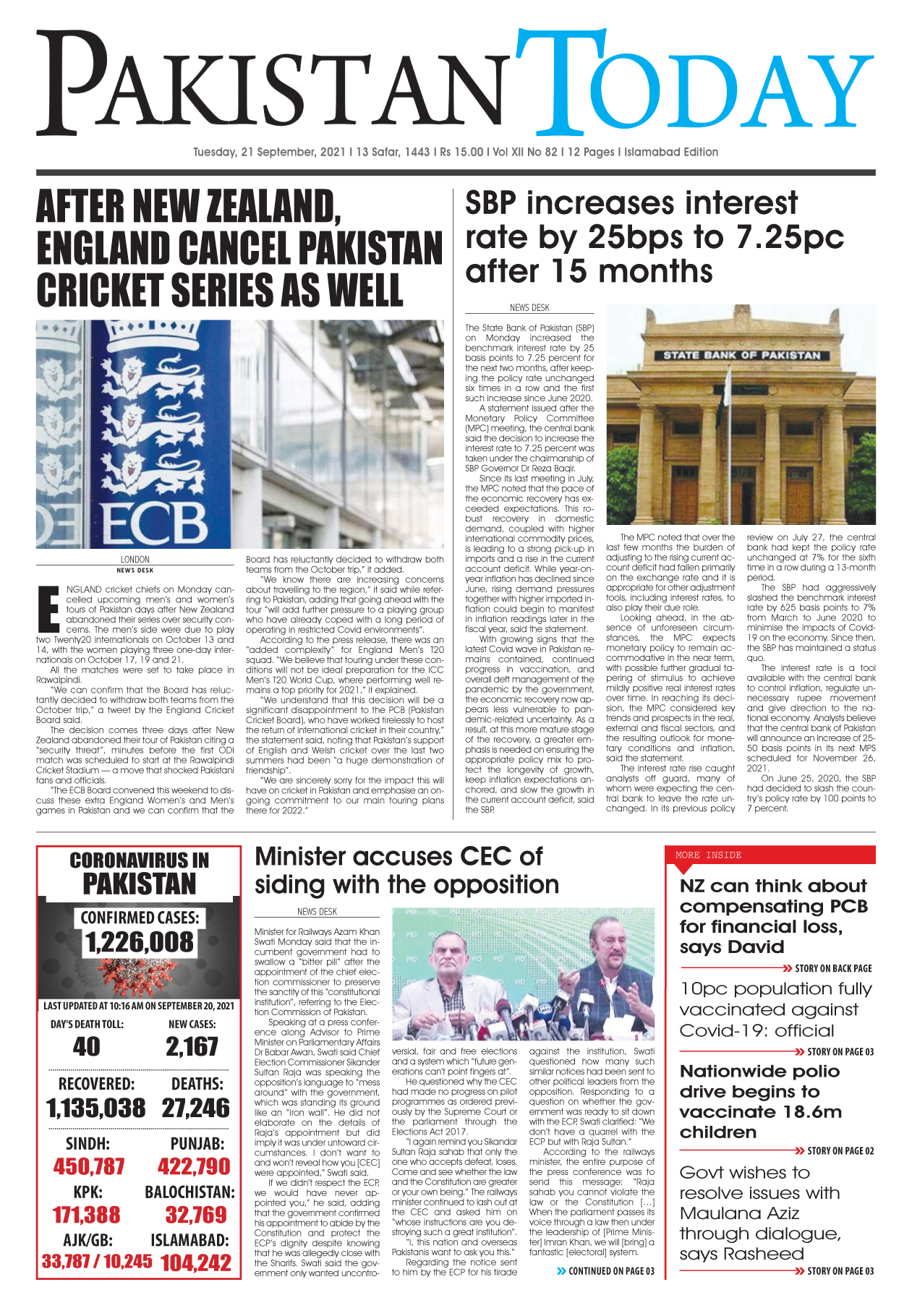 Epaper – September 21 ISB 2021