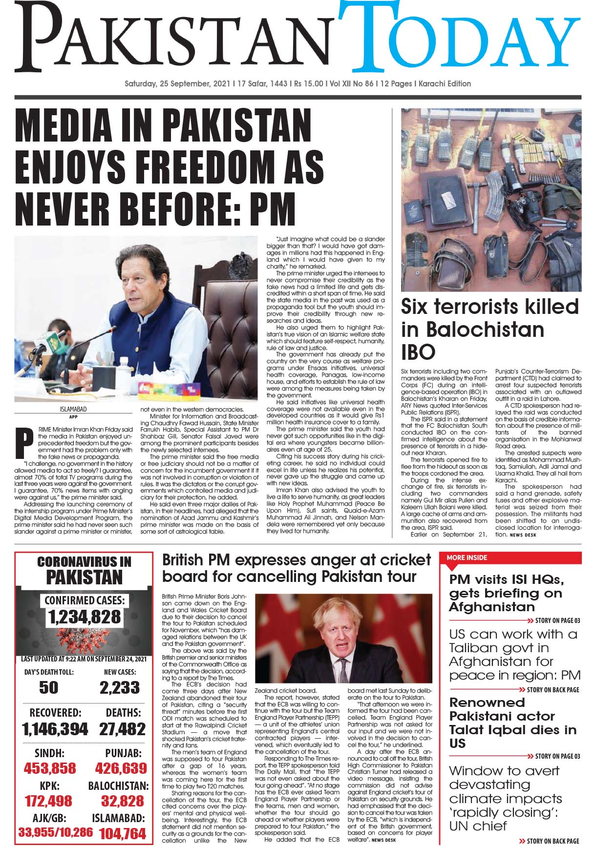 Epaper – September 25 KHI 2021